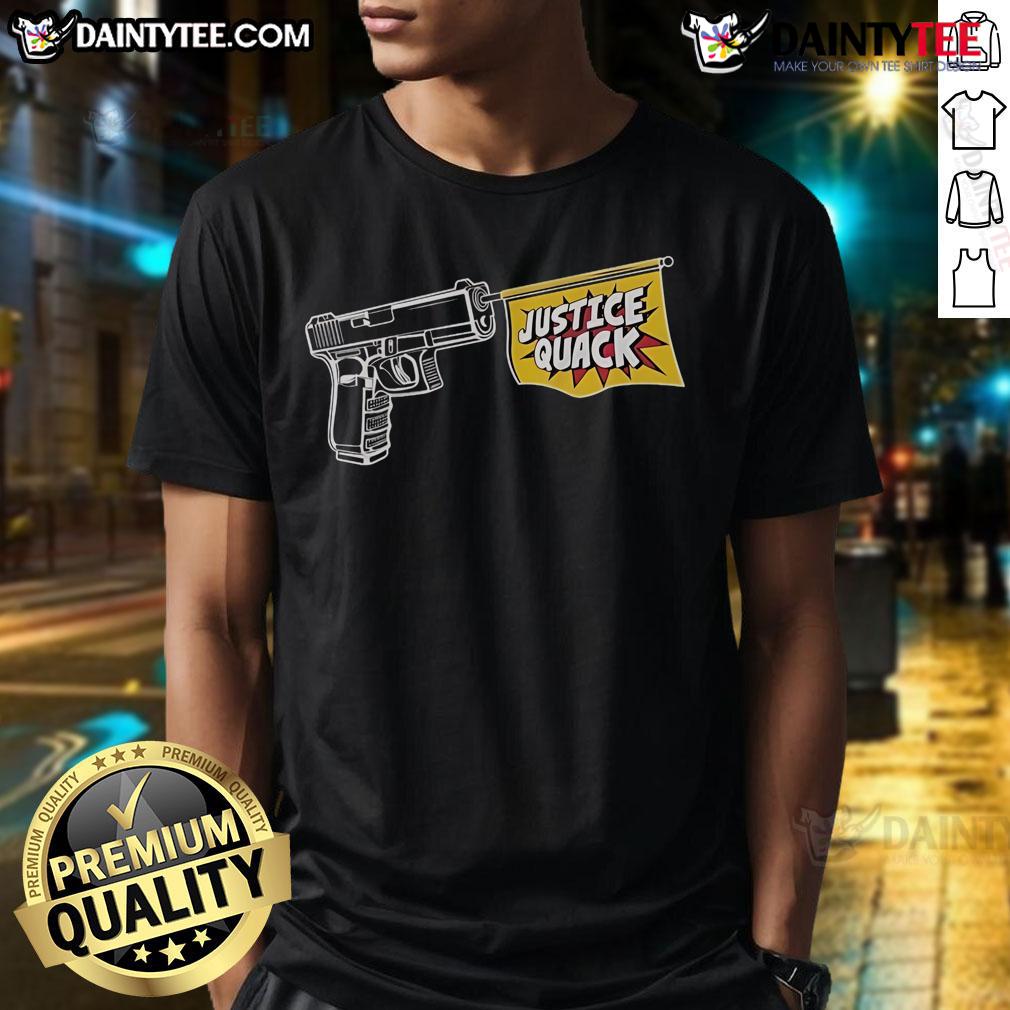 Funny Donut Operator Justice Quack T Shirt Funny Donut Operator Justice Quack T-Shirt featuring a humorous design of a duck in a police hat with donuts.