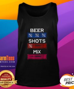 Alt Text: Funny drinking tally shirt featuring beer and shots mix, perfect for party trackers and fun gatherings.