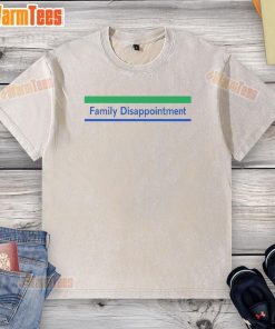 A funny family moment showing disappointment over a washed t-shirt that shrank in the laundry, capturing their humorous reactions.