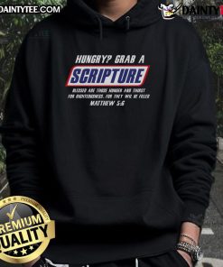 Funny Famous Scripture Gifts hoodie featuring Bible verse candy bar parody design, perfect for humor-loving Christians.