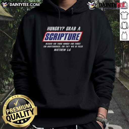 Funny Famous Scripture Gifts hoodie featuring Bible verse candy bar parody design, perfect for humor-loving Christians.