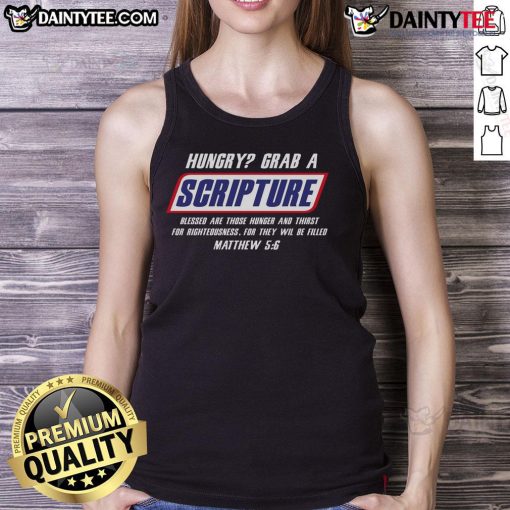 Funny Bible verse candy bar parody tank top featuring humorous scripture gifts for a lighthearted look at faith.