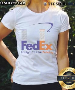 Funny FedEx meme featuring a lady in a tee, delivering humor straight to your building. Perfect for meme lovers!
