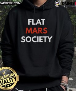 Funny Flat Mars Society Hoodie featuring a humorous design for space enthusiasts and fans of the Flat Mars theory.