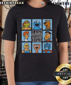 Funny Gen X cartoon on an old lady's tee, showcasing humor about aging with a playful design. Perfect for vintage lovers!