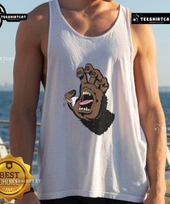 Funny Gorilla Hand Monster Hand Tank Top featuring a playful gorilla design, perfect for casual wear and humor lovers.