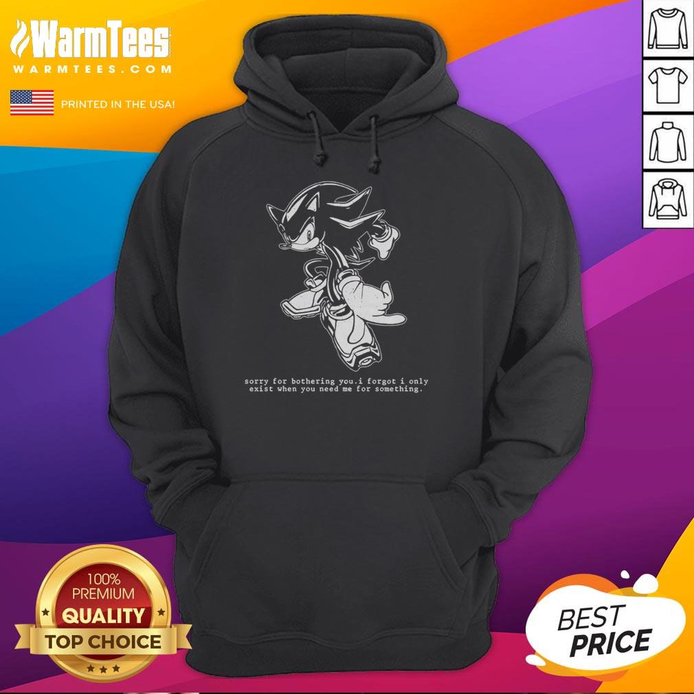 Funny Hedgehog Sorry For Bothering You I Forgot I Only Exist When You Need Me For Something Hoodie Funny hedgehog hoodie featuring the phrase Sorry for bothering you, I forgot I only exist when you need me for something.