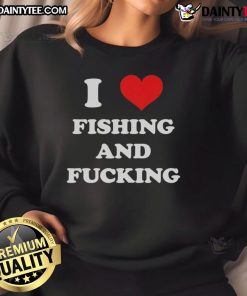 Alt Text: Funny I Love Fishing and Fcking Sweatshirt design featuring playful text on a cozy fabric, perfect for fishing enthusiasts.