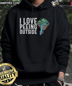 Funny I Love Peeing Outside Camper Camping Hoodie featuring a humorous design perfect for outdoor enthusiasts and adventurers.