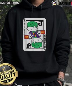Funny Joker Card Bang Gun Cartoon Hoodie featuring a playful design perfect for comic book fans and casual wear.