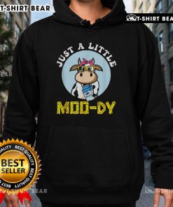 Funny Just A Little Mood Dy Cow Hoodie featuring a playful cow graphic, perfect for casual wear and animal lovers.