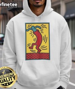Alt Text: Funny Keith Haring Untitled 24 Dance Meme Hoodie featuring vibrant artwork and playful design for art lovers.