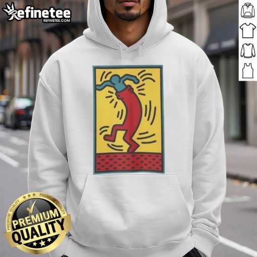 Alt Text: Funny Keith Haring Untitled 24 Dance Meme Hoodie featuring vibrant artwork and playful design for art lovers.