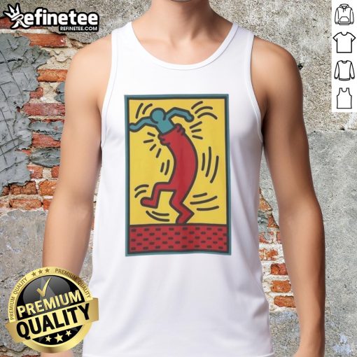 Funny Keith Haring Untitled 24 Dance Meme tank top featuring vibrant artwork and playful design for art lovers.