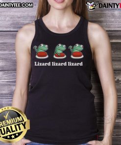 Alt Text: Funny lizard meme tank top featuring a quirky lizard design in weirdcore style, perfect for meme lovers.