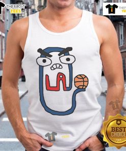 Funny Los Angeles Clippers clip art tank top featuring a playful design, perfect for basketball fans and casual wear.