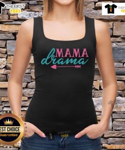 Funny Mama Drama Tank Top featuring humorous text design, perfect for casual outings and showcasing a fun mom vibe.