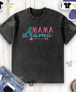 Alt Text: Funny Mama Drama washed t-shirt featuring a humorous design, perfect for casual outings or family gatherings.