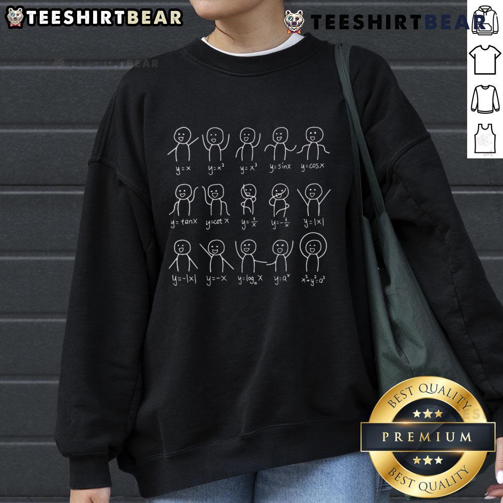 Funny Math Graphs Personified Calculus And Algebra Sweatshirt Funny math graphs personified on a sweatshirt featuring calculus and algebra designs for math lovers.