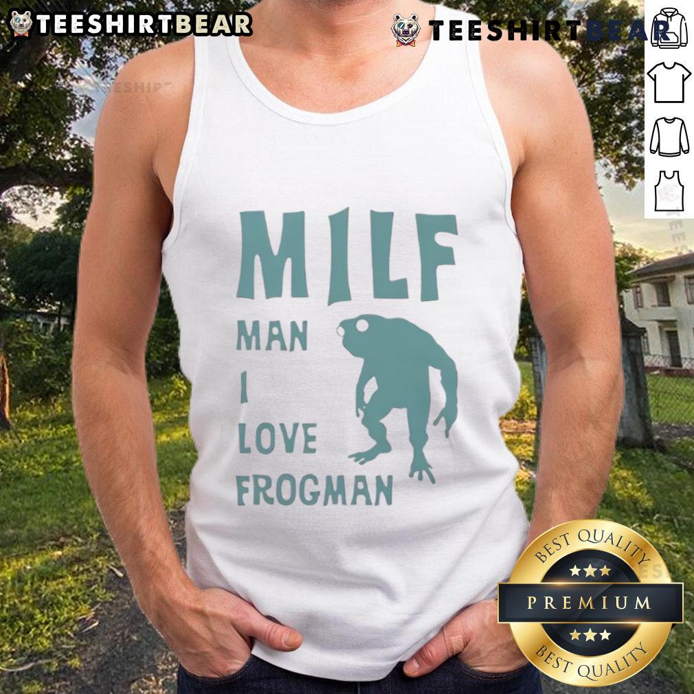 Funny Milf Man I Love Frogman Tank Top Alt Text: Funny MILF Man I Love Frogman tank top featuring a playful design perfect for casual summer wear.