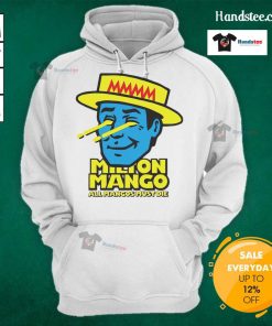 Funny Milton Mango hoodie with 'All Mangoes Must Die' design, perfect for mango lovers and humor enthusiasts.