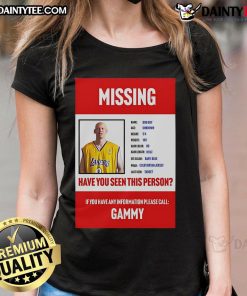 Funny Missing Bro Guy: Have You Seen This Person? Ladies Tee design featuring a humorous missing person poster.