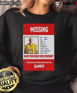 Funny Missing Bro Guy sweatshirt featuring a humorous design asking 'Have You Seen This Person?' perfect for casual wear.