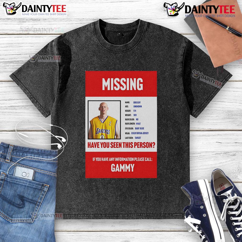 Funny Missing Bro Guy Have You Seen This Person Washed T Shirt Funny missing bro guy shirt with a humorous 'Have You Seen This Person?' message on a washed t-shirt.