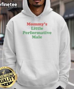 Alt Text: Funny Mommy's Little Performative Male Hoodie featuring playful graphics and a cozy design for kids.