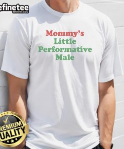 Alt Text: Funny Mommy's Little Performative Male T-Shirt featuring playful graphics and a humorous design for kids.