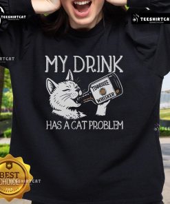 Alt Text: Funny Tennessee Whisker sweatshirt featuring a humorous cat-themed drink design for cat lovers.