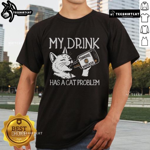 Funny Tennessee Whisker T-Shirt featuring a humorous cat-themed drink design, perfect for cat lovers and drink enthusiasts.