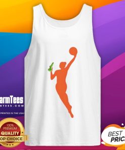 Funny WNBA logo meme tank top featuring a humorous design inspired by sex toys, perfect for sports and comedy fans.