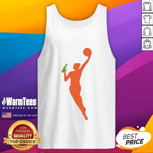 Funny WNBA logo meme tank top featuring a humorous design inspired by sex toys, perfect for sports and comedy fans.