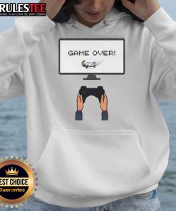 Funny OceanGate Titan submersible 'Game Over' hoodie design featuring humor and ocean exploration theme.