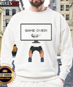 Funny OceanGate Titan submersible 'Game Over' sweatshirt design featuring a humorous underwater theme.