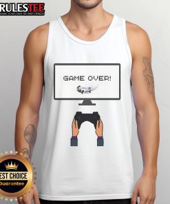 Funny OceanGate Titan Submersible Game Over tank top featuring humorous ocean exploration design for casual wear.