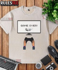 Funny OceanGate Titan submersible 'Game Over' washed T-shirt design featuring humor about deep-sea adventures.