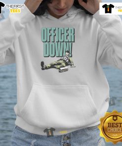 Funny Officer Down DC Sandwich Hoodie featuring a humorous design, perfect for fans of quirky police-themed apparel.