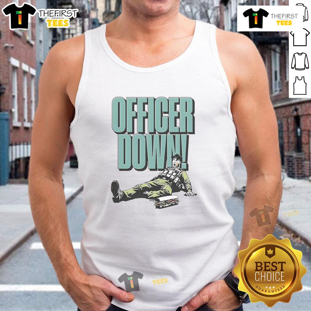 Funny Officer Down Dc Sandwich Tank Top Funny Officer Down DC Sandwich Tank Top featuring a humorous graphic design for casual summer wear.