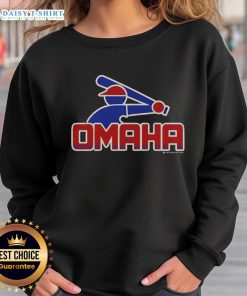 Funny Omaha retro college baseball sweatshirt in vibrant colors, perfect for fans and casual wear.
