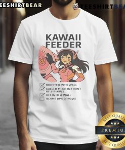 Funny Overwatch D.Va Kawaii Feeder Gamer Checklist T-Shirt featuring playful graphics and vibrant colors for gaming fans.