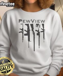 Funny Pew View Arsenal Gun Silhouette Sweatshirt featuring a stylish gun graphic, perfect for firearm enthusiasts and humor lovers.