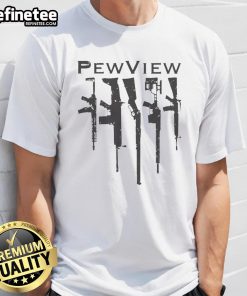 Funny Pew View Arsenal Gun Silhouette T-Shirt featuring a humorous design of a gun silhouette on a stylish tee.