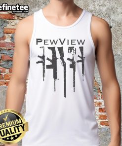 Funny Pew View Arsenal Gun Silhouette Tank Top featuring a playful gun design for gun enthusiasts and humor lovers.