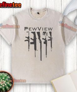 Funny Pew View Arsenal Gun Silhouette on a stylish washed t-shirt, perfect for casual wear and gun enthusiasts.