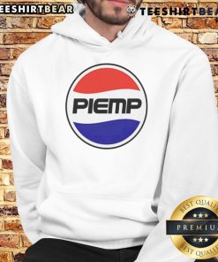 Alt Text: Funny Piemp logo parody of the Pepsi logo on a stylish hoodie, perfect for humor and casual wear enthusiasts.