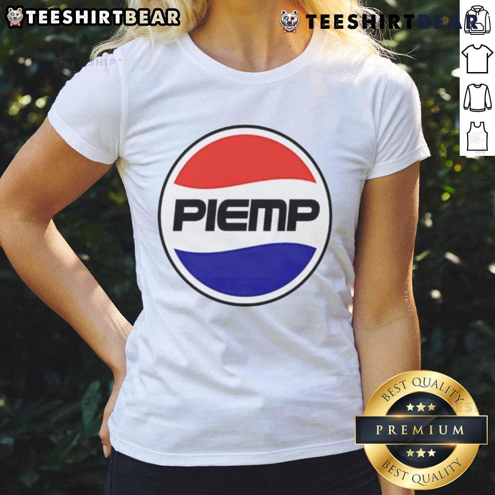 Funny Piemp Logo Pepsi Logo Parody Ladies Tee Funny Piemp logo parody of the Pepsi logo on a ladies tee, showcasing a humorous and playful design.