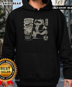 Funny retro Japanese tanuki ramen delivery noodle hoodie featuring a cute tanuki graphic and vibrant colors.