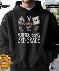 Alt Text: Funny Rock Paper Scissors Game hoodie for 3rd graders, featuring vibrant graphics and playful design.